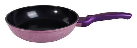 Ametist 26 cm Bakalit Kulp Lila Döküm Tava Pembe